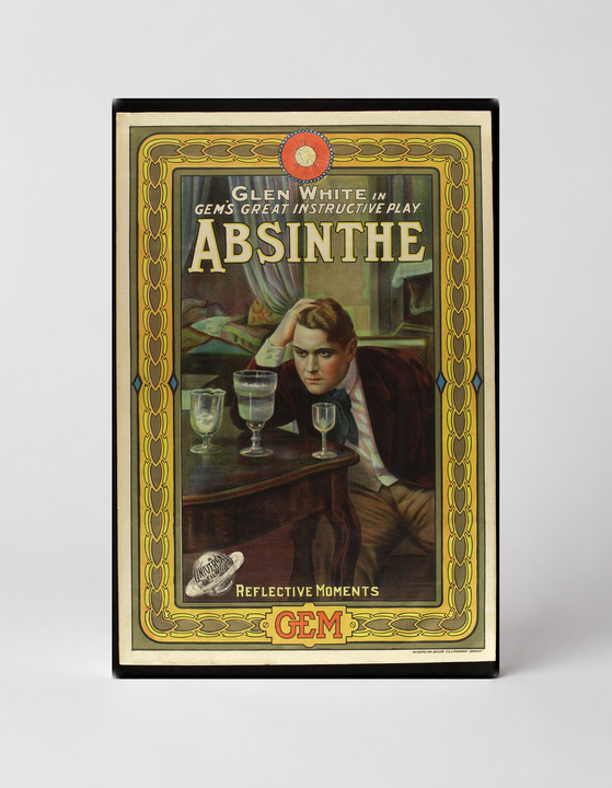 Absinthe Glen White 1900s Theatrical Vintage Poster Canvas Wall Art