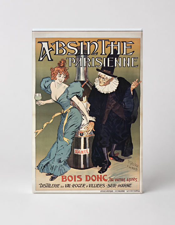Absinthe Parisienne 1900s Belle Époque Vintage Poster Canvas Wall Art
