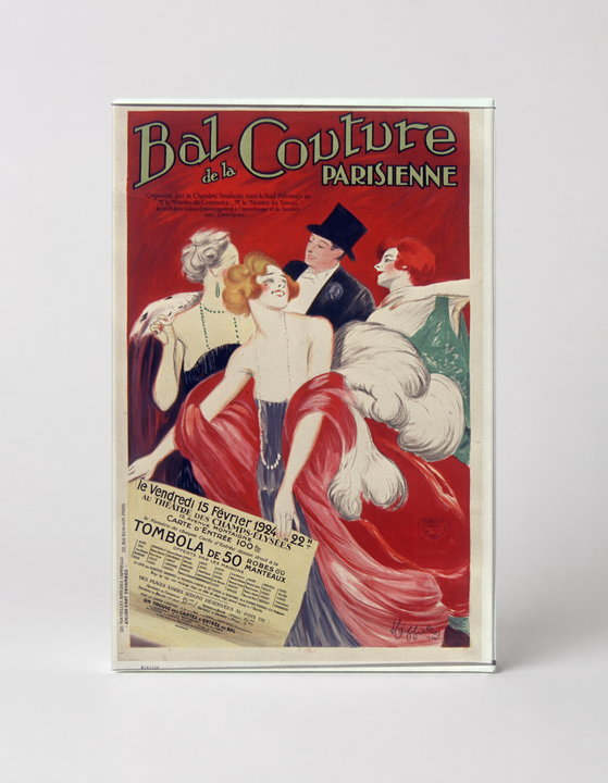 Bal de la Couture Parisienne 1924 - Art Deco Vintage Fashion Poster Wall Art
