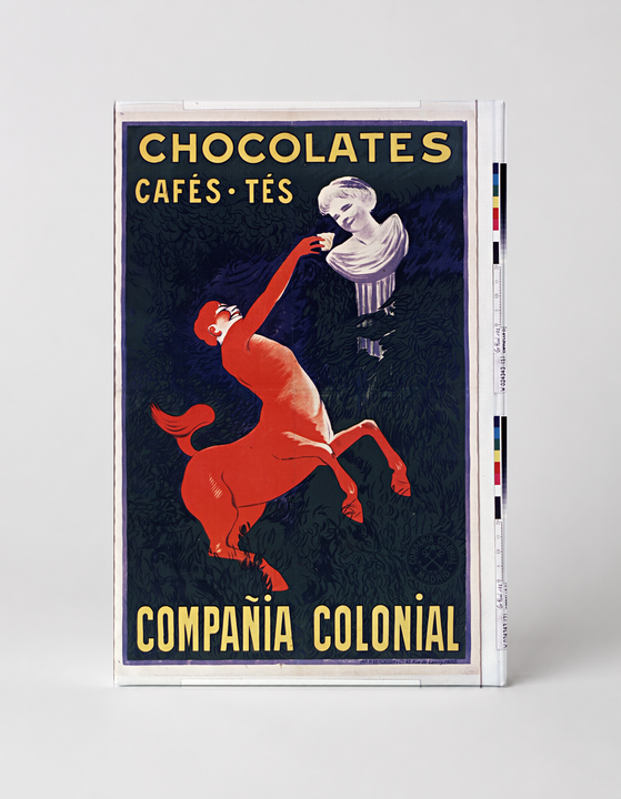 Compañia Colonial Chocolates Cafés Tés - Vintage Advertising Poster Canvas Wall Art