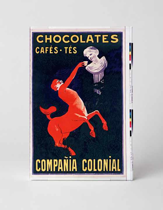 Compañia Colonial Chocolates Cafés Tés - Vintage Spanish Advertising Poster Wall Art