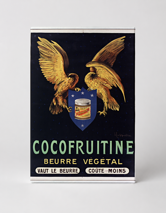 Cocofruitine Beurre Végétal 1900s - Vintage French Advertising Poster Wall Art