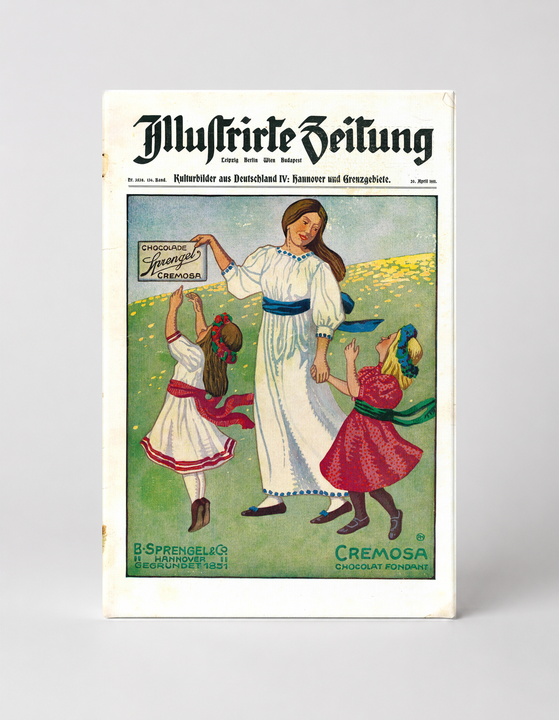 Illustrirte Zeitung Sprengel Cremosa 1901 - Belle Époque Vintage Poster Wall Art