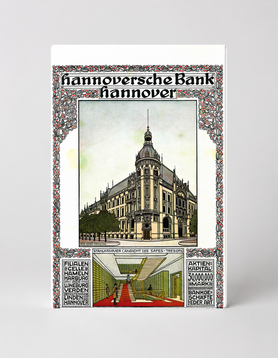 Hannoversche Bank Hannover 1900s - Vintage German Architecture Poster Wall Art
