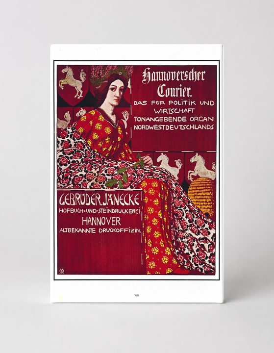 Hannoverscher Courier 1900 - Art Nouveau German Newspaper Vintage Poster Wall Art