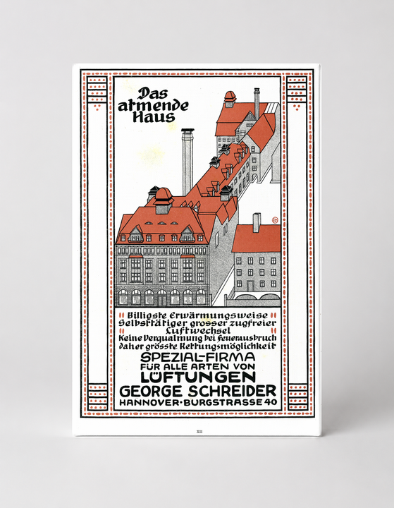 Das Atmende Haus 1910s German Ventilation Advertising Vintage Poster Wall Art