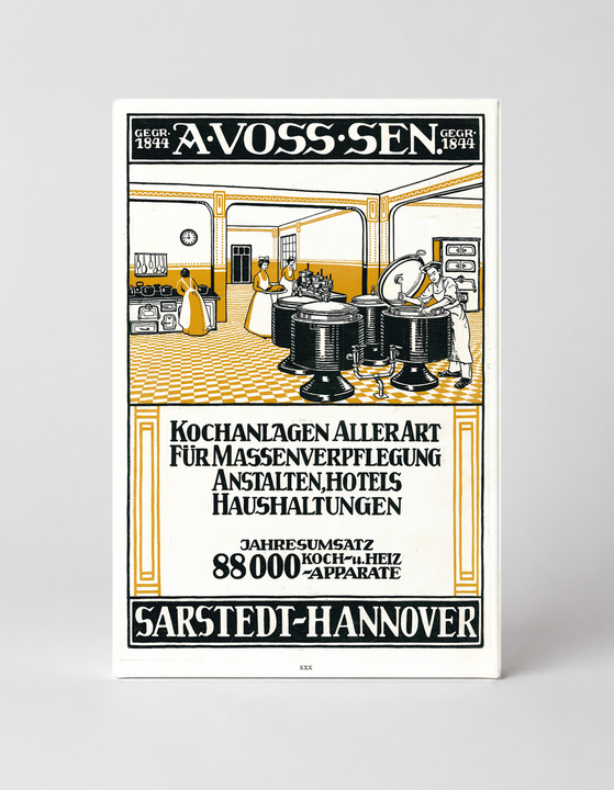 A. Voss Sen. Kochanlagen 1844 – German Industrial Vintage Poster Wall Art