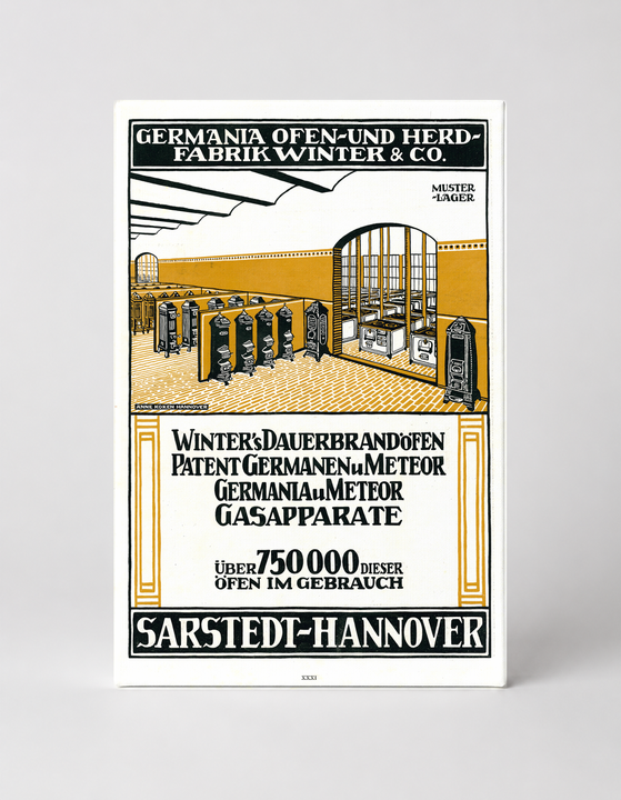 Germania Ofen Winter & Co 1900s German Stove Showroom Vintage Poster Wall Art