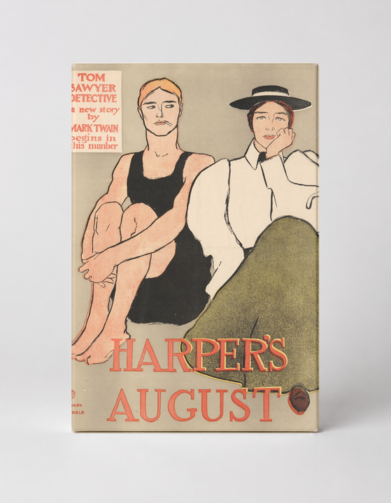 Harper's August 1896 - Vintage Magazine Cover Poster Canvas Wall Art