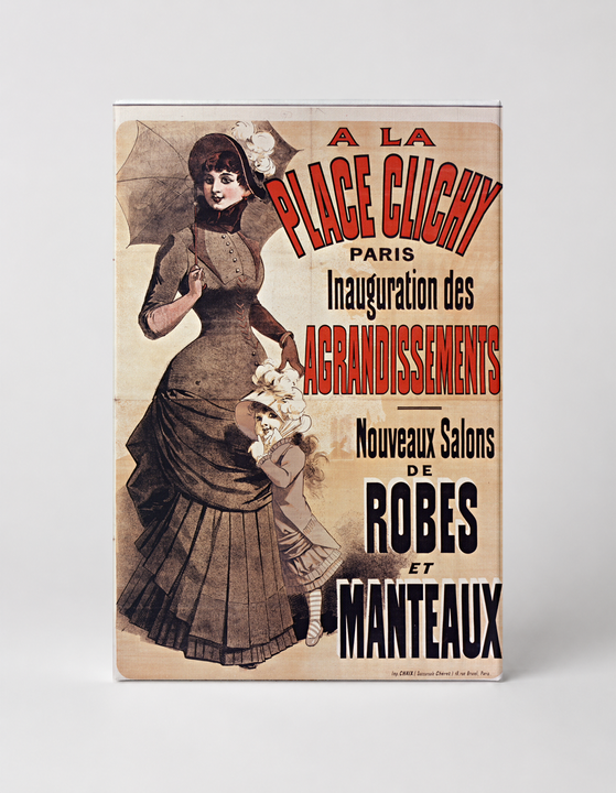 A La Place Clichy Paris 1880s Belle Époque Vintage Poster Wall Art