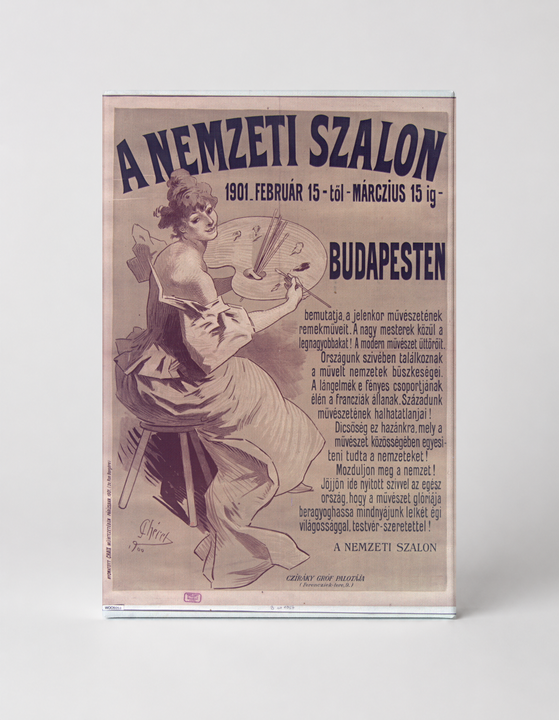 A Nemzeti Szalon 1901 Budapest Art Exhibition - Vintage Lithograph Poster Canvas Wall Art