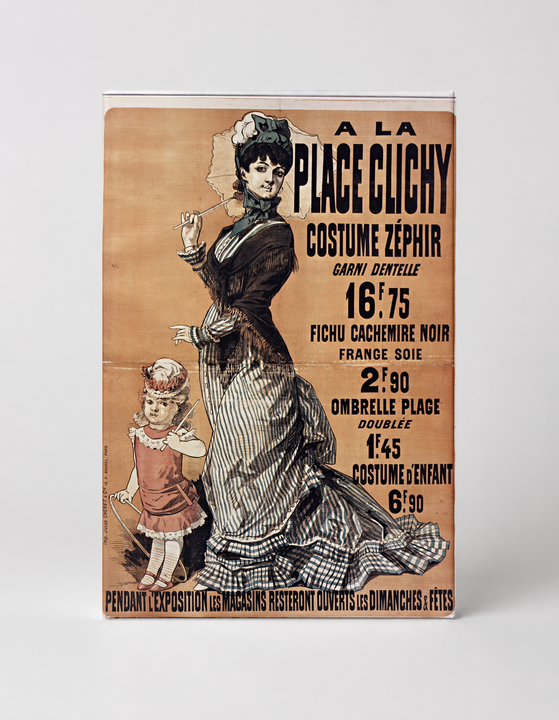 À La Place Clichy 1880s French Fashion Vintage Poster Wall Art