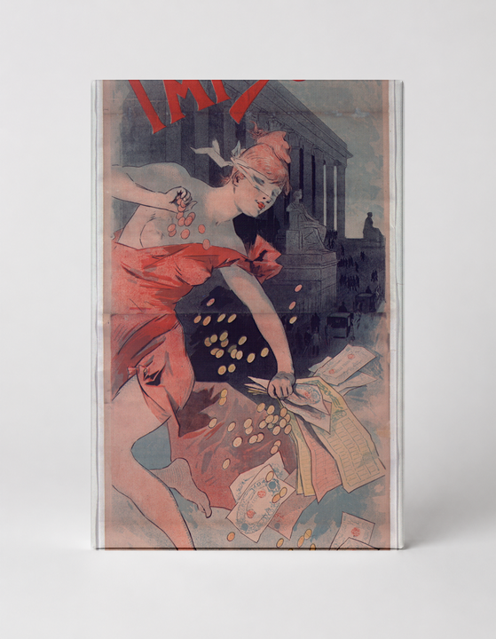 Gil Blas L'Argent by E. Zola 1894 - Belle Époque Vintage Poster Wall Art