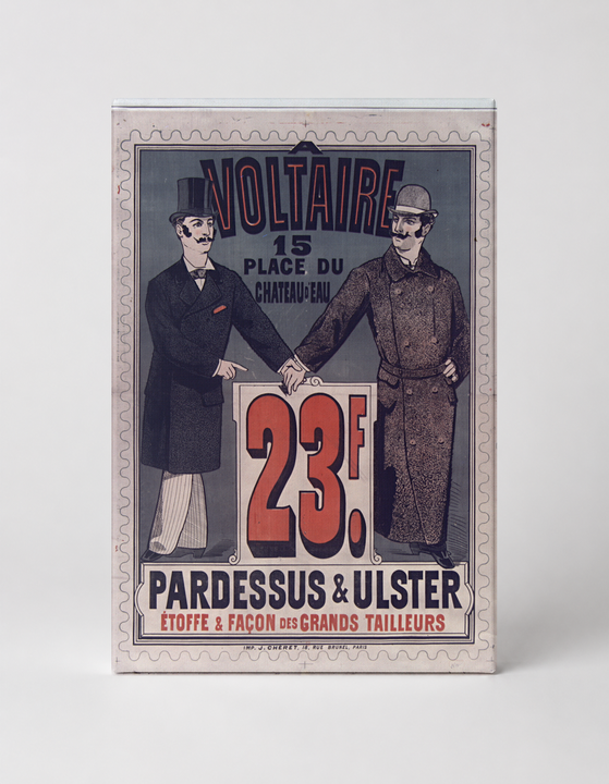 Voltaire Pardessus & Ulster 1890s - French Fashion Vintage Poster Wall Art