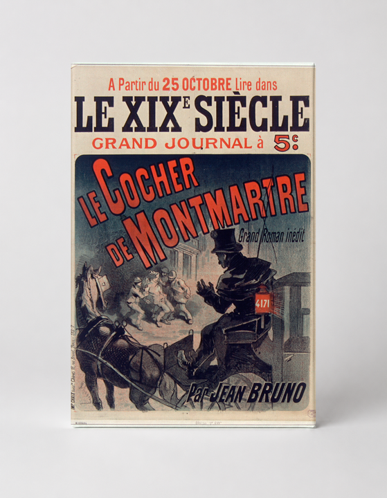 Le Cocher de Montmartre 1890s French Newspaper Vintage Poster Wall Art