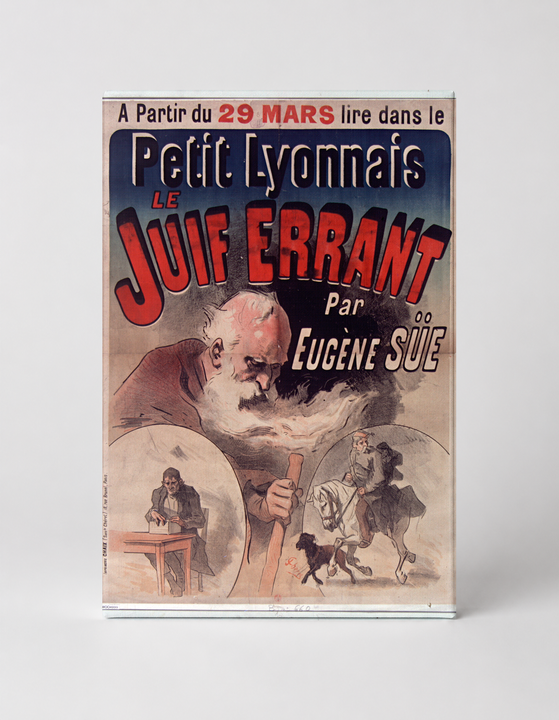 Le Juif Errant 1800s French Newspaper Vintage Lithograph Poster Wall Art