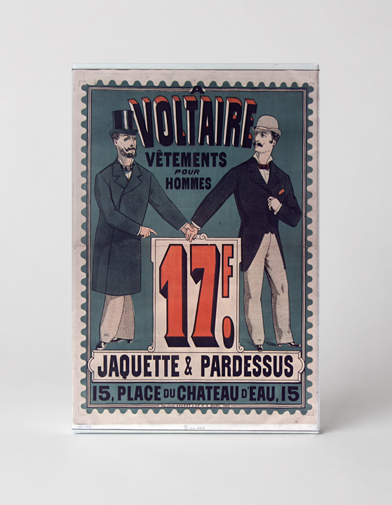 A Voltaire Vêtements Pour Hommes 1890s - Belle Époque Vintage Poster Wall Art