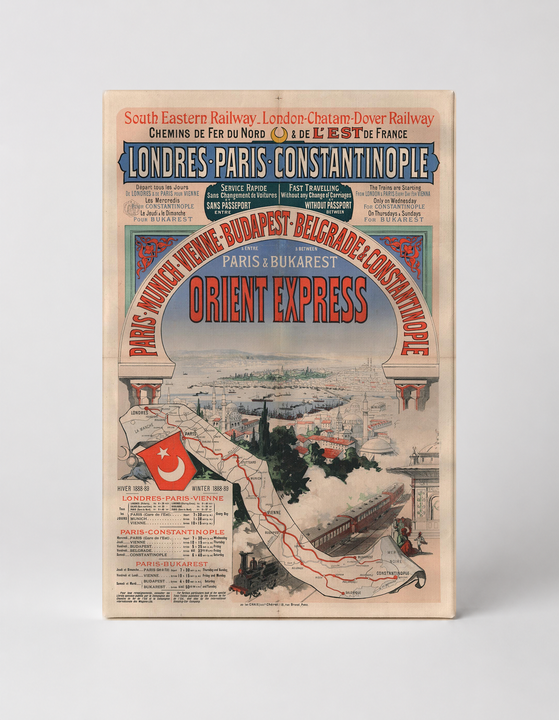 Orient Express 1888 Londres Paris Constantinople Vintage Travel Poster Wall Art