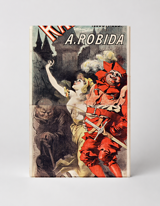 Oeuvres de Rabelais A. Robida 1890s - Belle Époque Vintage Poster Wall Art