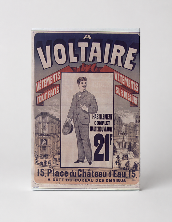 A Voltaire 1890s French Fashion Poster - Belle Époque Vintage Wall Art