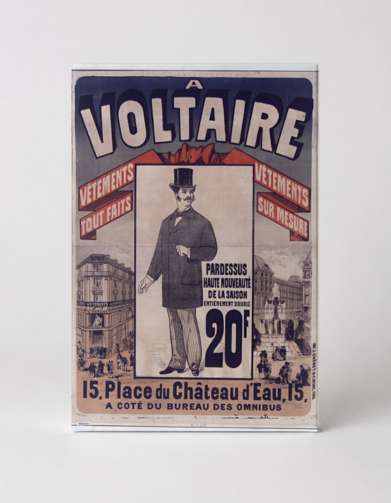 A Voltaire Vêtements 1890s French Fashion - Vintage Advertising Poster Wall Art