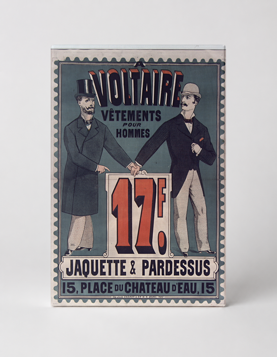 A Voltaire Vêtements Pour Hommes 1890s - Belle Époque Vintage Poster Wall Art