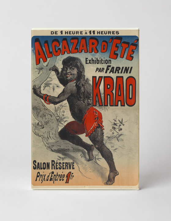 Alcazar d'Été Krao Exhibition by Farini 1880s - Belle Époque Vintage Poster Wall Art