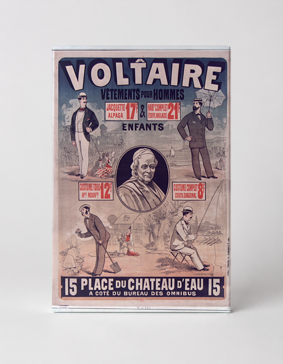 Voltaire Vêtements Pour Hommes 1890s - French Fashion Vintage Poster Wall Art