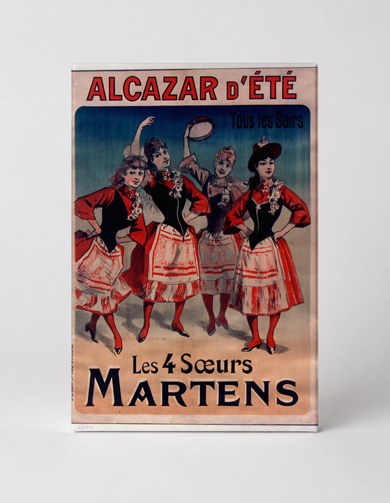 Les 4 Soeurs Martens Alcazar d'Été 1890s - Belle Époque Vintage Poster Wall Art