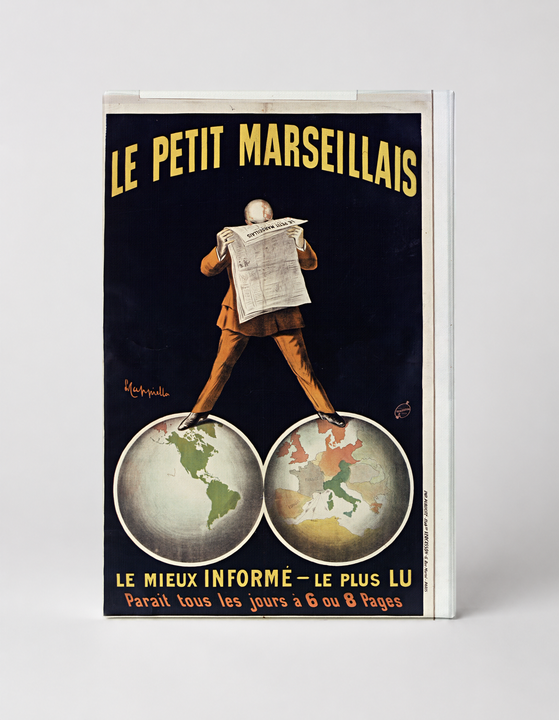Le Petit Marseillais 1900s - Vintage French Newspaper Advertising Poster Canvas Wall Art