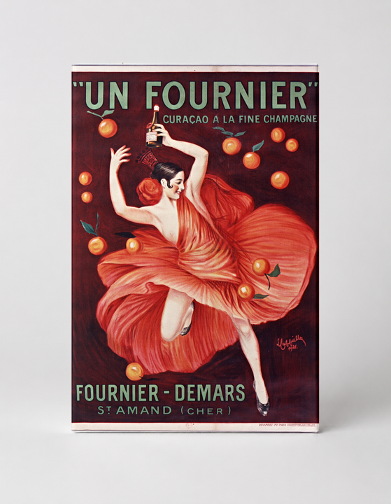 Un Fournier Curacao 1900s Belle Epoque Vintage Poster Canvas Wall Art