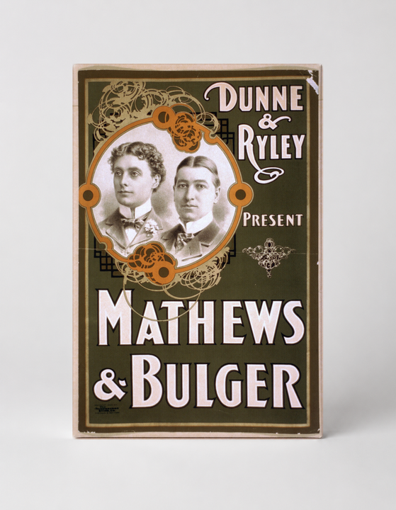 Mathews & Bulger 1890s Vaudeville – Victorian Theatre Vintage Poster Wall Art