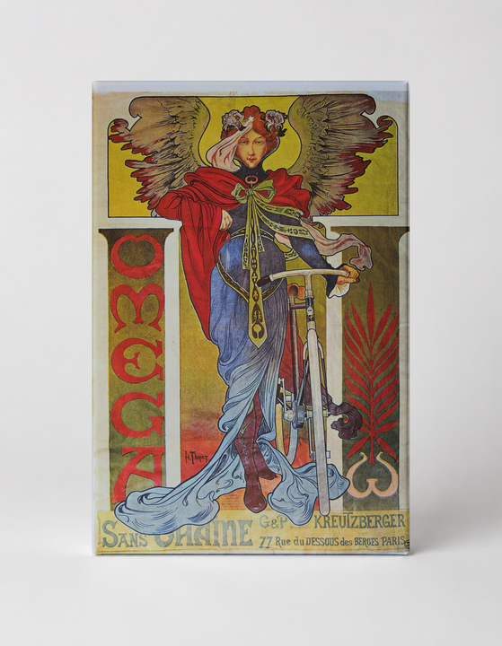 Omega Sans Chaine Bicycle 1900 - Art Nouveau Vintage Poster Wall Art