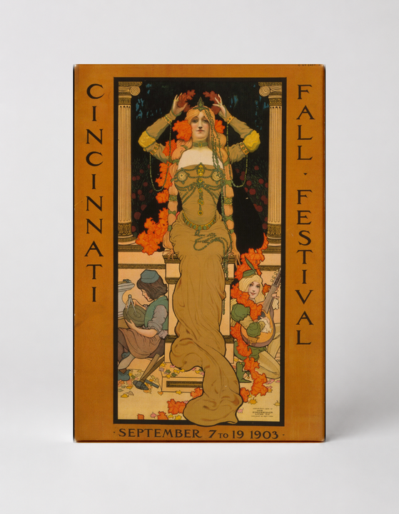 Cincinnati Fall Festival 1903 - Art Nouveau Vintage Poster Wall Art