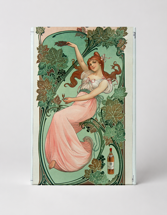 Cognac Bisquit Art Nouveau Vintage Poster Canvas Wall Art