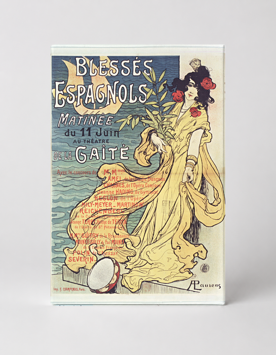 Blessés Espagnols 1896 - Art Nouveau French Theatre Vintage Poster Wall Art