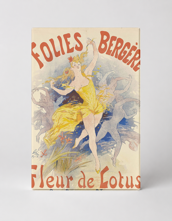 Folies Bergère Fleur de Lotus 1893 - Belle Époque Vintage Poster Wall Art