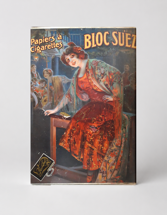 Bloc Suez Papiers à Cigarettes 1900s - Belle Époque Vintage Poster Wall Art