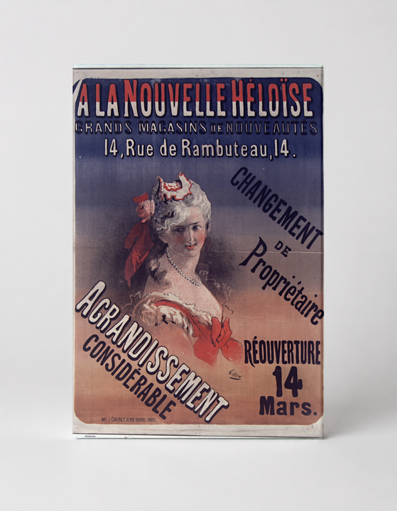 A La Nouvelle Héloïse 1880s French Department Store Vintage Poster Wall Art