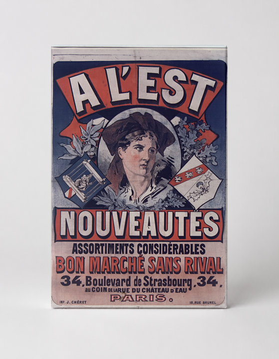 A L'Est Nouveautés 1890s French Advertising Vintage Poster Wall Art