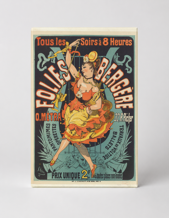 Folies-Bergère 1880s Belle Époque Vintage French Cabaret Poster Wall Art