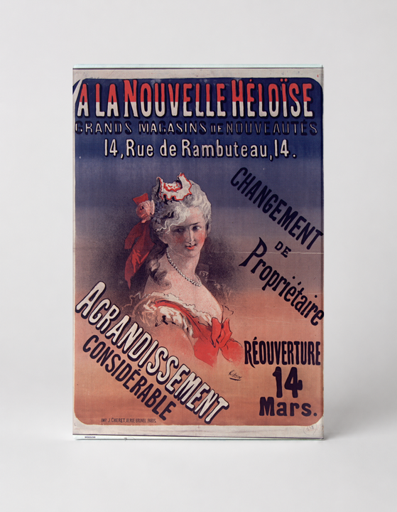 A La Nouvelle Héloïse 1880s French Department Store Vintage Poster Wall Art