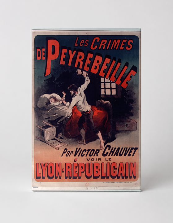 Les Crimes de Peyrebeille 1880s – French Vintage Thriller Poster Canvas Wall Art