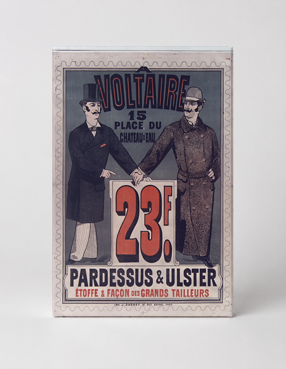 Voltaire Pardessus & Ulster 1890s - Belle Époque French Fashion Vintage Poster Wall Art