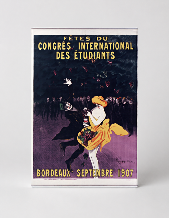 Fêtes du Congrès International des Étudiants 1907 - Belle Époque Vintage Poster Wall Art