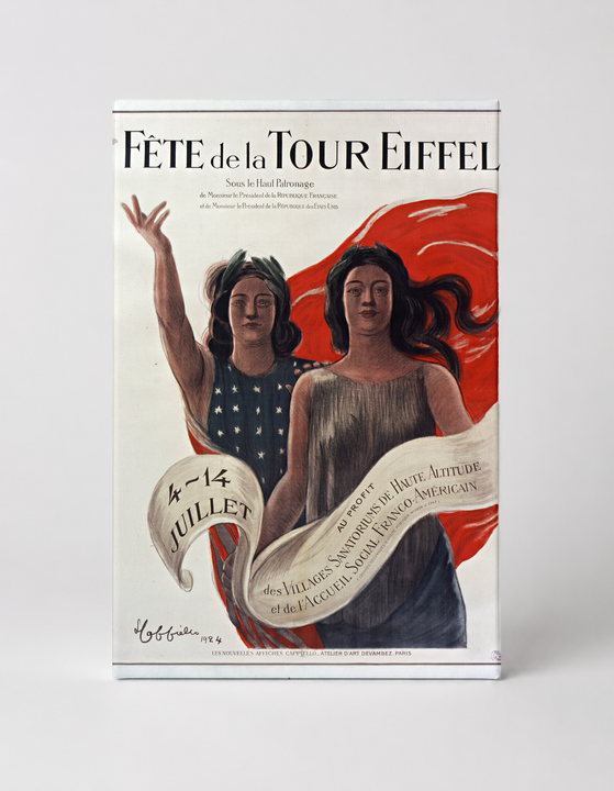 Fête de la Tour Eiffel 1924 - Franco-American Vintage Poster Wall Art