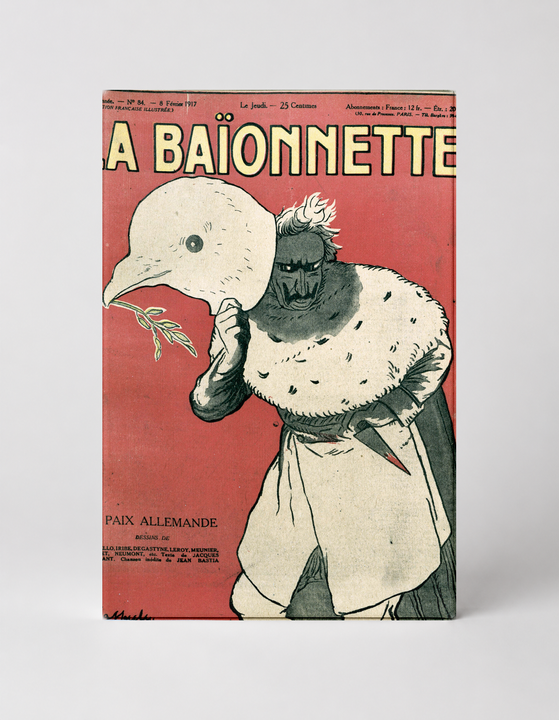 La Baïonnette 1917 WWI French Satirical Magazine Cover Vintage Poster Wall Art