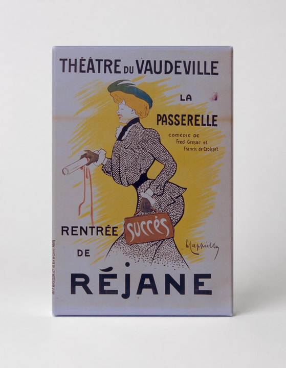 Théâtre du Vaudeville La Passerelle 1902 - Belle Époque Vintage Poster Wall Art