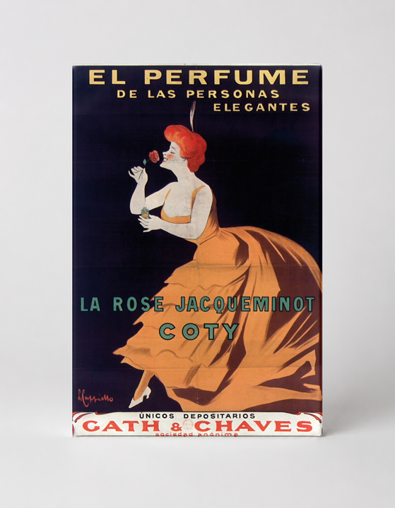 La Rose Jacqueminot Coty 1904 - Belle Époque Vintage Perfume Poster Wall Art