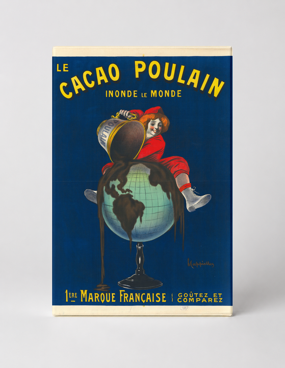 Cacao Poulain Inonde Le Monde 1900 - Belle Époque Vintage Poster Wall Art
